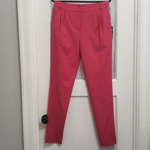 Monika Chiang Hot Pink Wool Blend Trouser Pants NWT